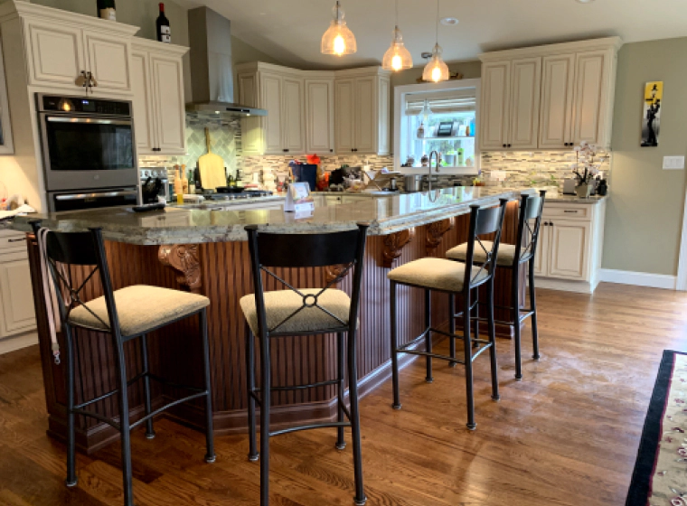 Gorgeous kitchen with lighting fixture